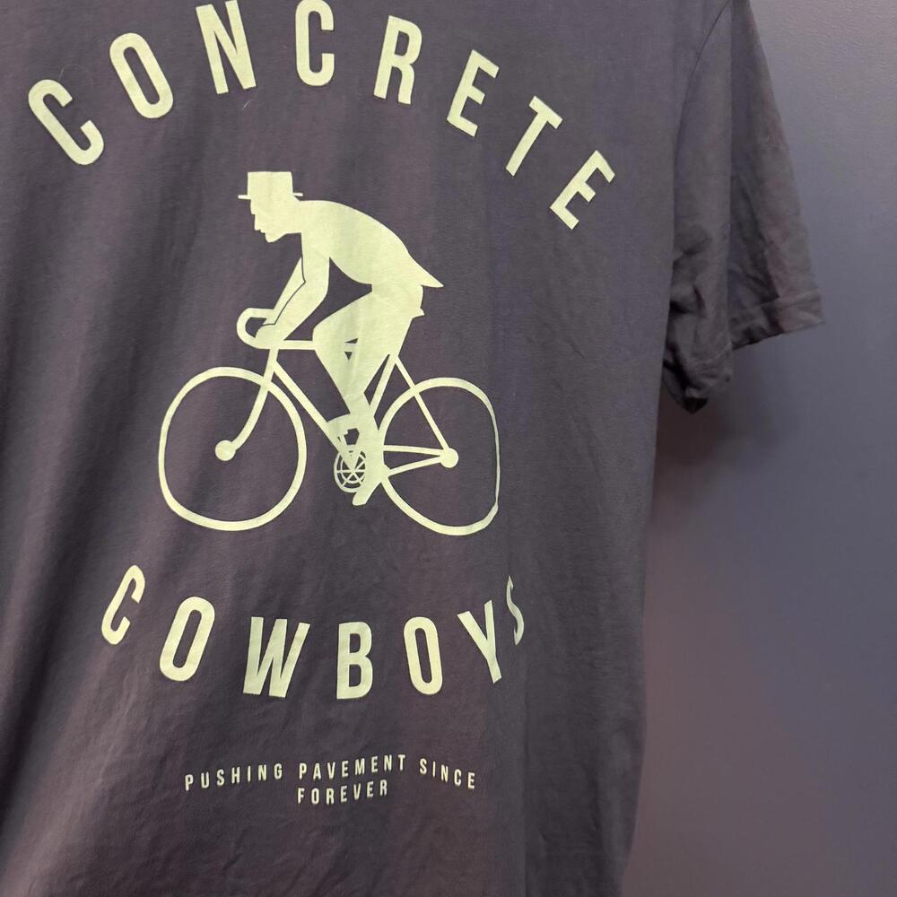 Modern Amusement, Concrete Cowboys, Cycling Graphic T-Shirt, Navy Mens M - Picture 3 of 7